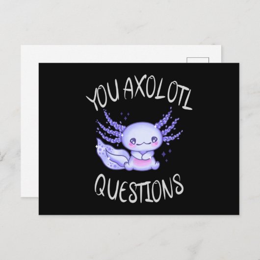 U axolotl vragen briefkaart (Voorkant / Achterkant)