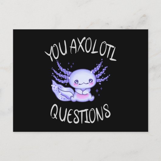 U axolotl vragen briefkaart (Voorkant)