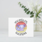 U axolotl vragen briefkaart (Staand voorkant)