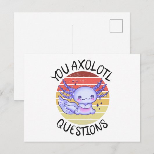 U axolotl vragen briefkaart (Voorkant / Achterkant)