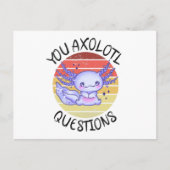 U axolotl vragen briefkaart (Voorkant)