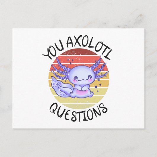 U axolotl vragen briefkaart (Voorkant)