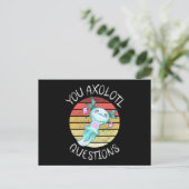 U axolotl vragen briefkaart (Staand voorkant)