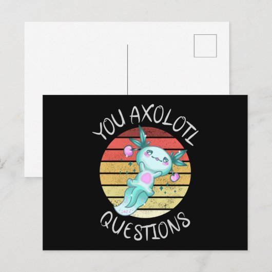 U axolotl vragen briefkaart (Voorkant / Achterkant)