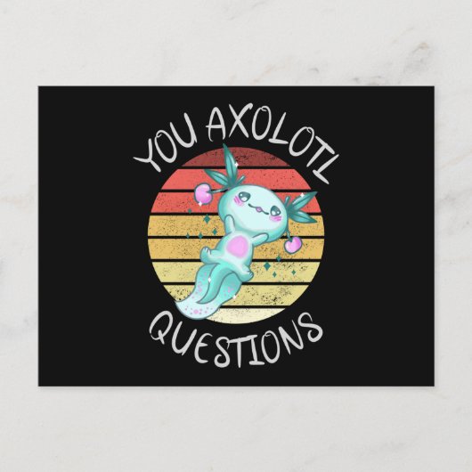 U axolotl vragen briefkaart (Voorkant)