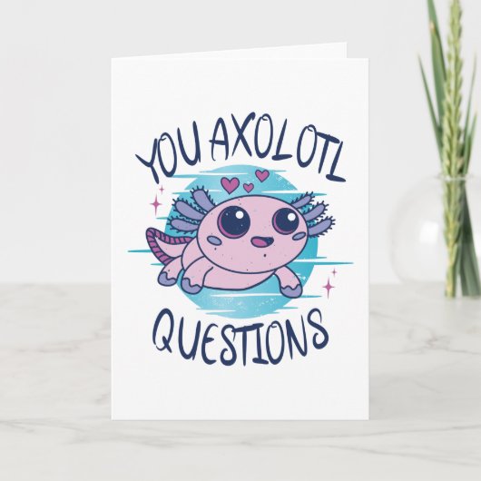 U axolotl vragen kaart (Voorkant)