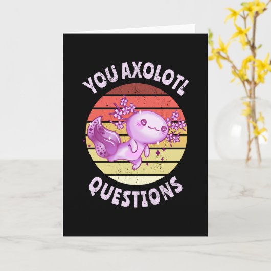 U axolotl vragen kaart (Gele Bloem)