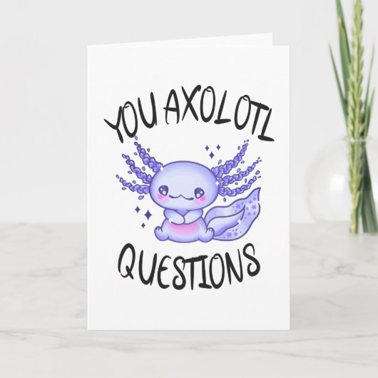 U axolotl vragen kaart (Voorkant)