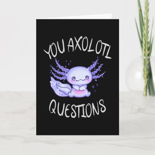 U axolotl vragen kaart (Voorkant)