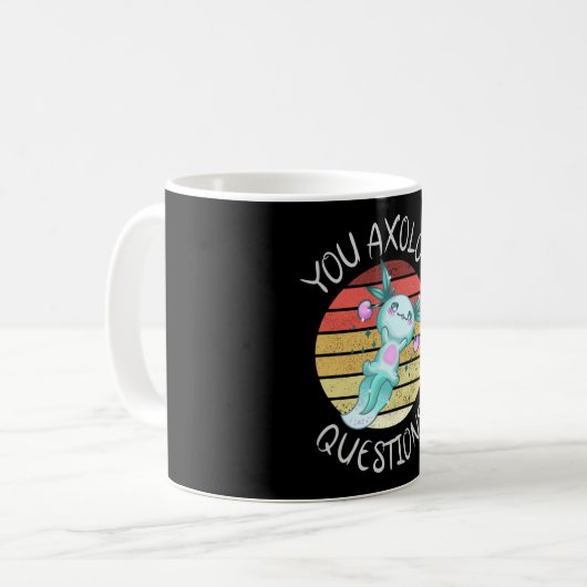 U axolotl vragen koffiemok (Voorkant links)