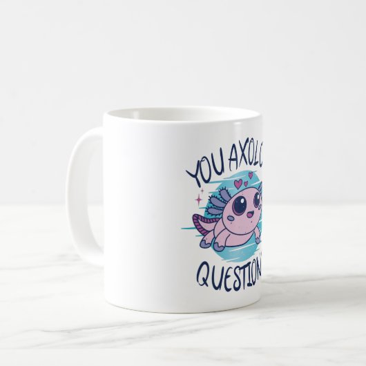 U axolotl vragen koffiemok (Voorkant links)