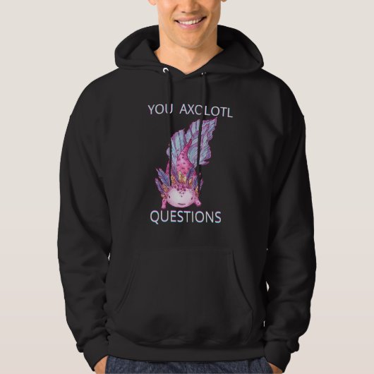 U Axolotl vragen pluche Hoodie (Voorkant)