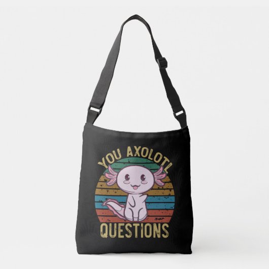 U Axolotl Vragen Retro 90s Funny Axolotl Crossbody Tas (Voorkant)