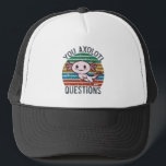 U Axolotl Vragen Retro 90s  Zonnetijd Trucker Pet<br><div class="desc">Retro 90s U Axolotl vraagt  Sunset schattig,  axolotl,  lover,  gift,  kawaii,  grappig,  ,  sunset,  retro,  axolotl vis,  citaten,  memes,  giften,  You Axolotl Vragen Funny Axolotl T-shirt,  Cute Axolotl T-shirt,   Sunset met Axolotl,  You Axolotl Vragen Shirt</div>