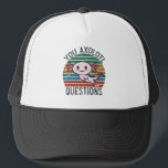 U Axolotl Vragen Retro 90s  Zonnetijd Trucker Pet<br><div class="desc">Retro 90s U Axolotl vraagt  Sunset schattig,  axolotl,  lover,  gift,  kawaii,  grappig,  ,  sunset,  retro,  axolotl vis,  citaten,  memes,  giften,  You Axolotl Vragen Funny Axolotl T-shirt,  Cute Axolotl T-shirt,   Sunset met Axolotl,  You Axolotl Vragen Shirt</div>