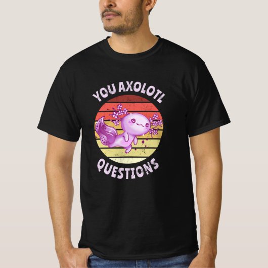 U axolotl vragen t-shirt (Voorkant)