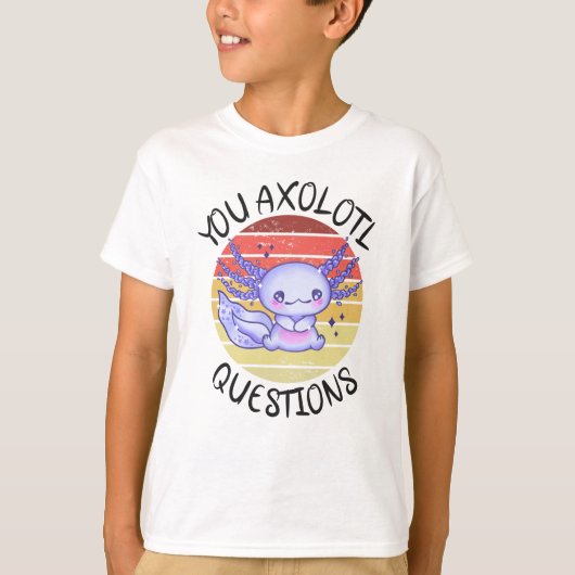 U axolotl vragen t-shirt (Voorkant)
