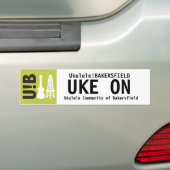 U!B "Uke on"-sticker Bumpersticker (Op auto)