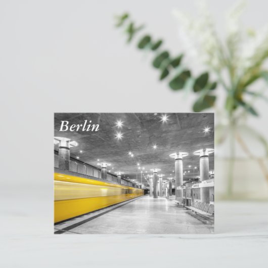 U Bahn Berlin Briefkaart (Staand voorkant)