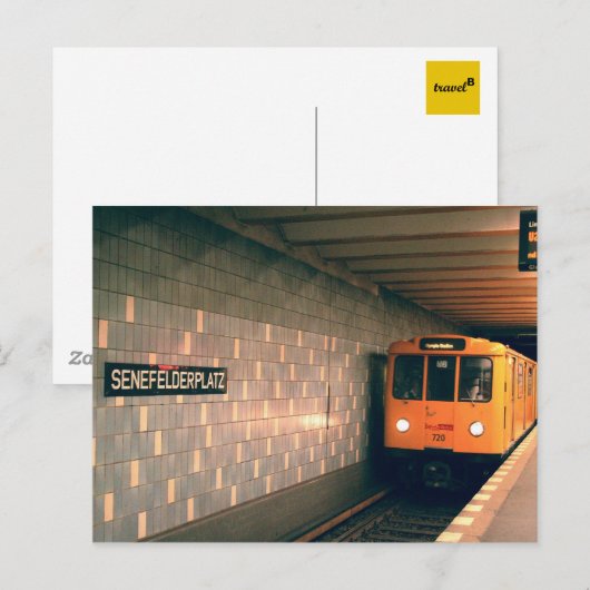 U-Bahn @Senefelderplatz Briefkaart (Voorkant / Achterkant)