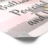 U BEELDT EEN BEAUTIEF - Roze Gold Quote Poster (Hoek)