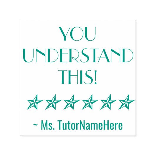 "U BEGRIJPT DIT!" + Naam van de Aangepaste aanspre Zelfinktende Stempel (Design)