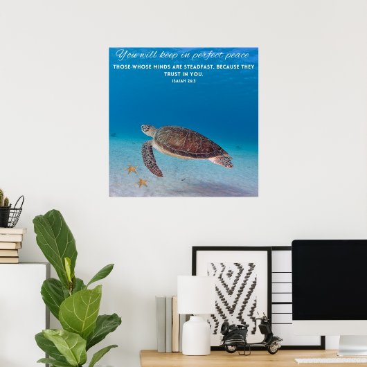 U behoudt uw Motivatie Bijbel Verse Poster (Thuiskantoor)