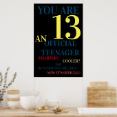 U bent 13 officiële tiener voor jongens van de geb poster (Keuken)