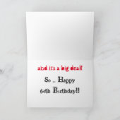 U bent 64, grote zwarte & rode tekst op wit kaart (Binnen)