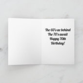 U BENT **70th** GEWELDIG VOOR U! KAART (Binnen)