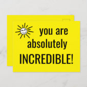 u bent absoluut ONVERMINDERD Positief Citaat Cute Briefkaart (Voorkant / Achterkant)