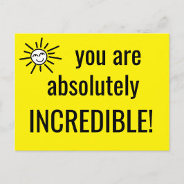 u bent absoluut ONVERMINDERD Positief Citaat Cute Briefkaart