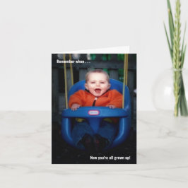 U bent allen opgegroeid Gepersonaliseerd Foto Afst Kaart