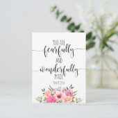 U bent behoorlijk goed en netjes, Psalm 139:14 Briefkaart (Staand voorkant)