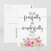 U bent behoorlijk goed en netjes, Psalm 139:14 Briefkaart (Voorkant / Achterkant)
