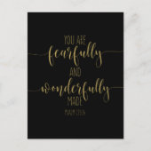 U bent behoorlijk goed en netjes, Psalm 139:14 Briefkaart (Voorkant)