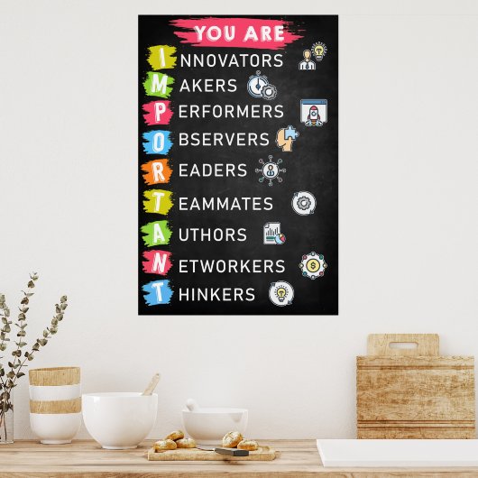 U bent belangrijk Classroom-Poster Poster (Keuken)