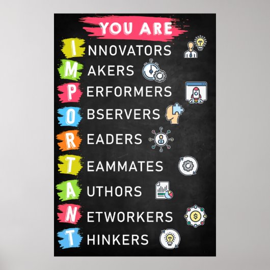 U bent belangrijk Classroom-Poster Poster (Voorkant)