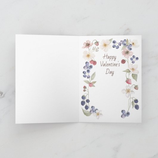 U bent Berry Sweet Wild Berry mand Valentijnse  Feestdagen Kaart (Binnen)