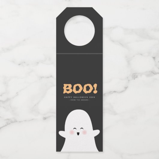 U bent Boozed Halloween Cute Ghost Flessenhanger (Achterkant)