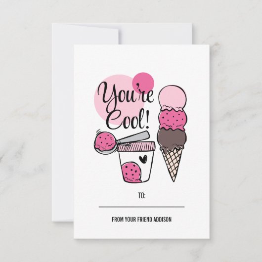 U bent Cool Kinder Classroom Valentijn Card Kaart (Voorkant)