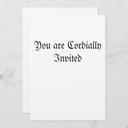 U bent Cordially uitgenodigd Kaart (Voorkant / Achterkant)