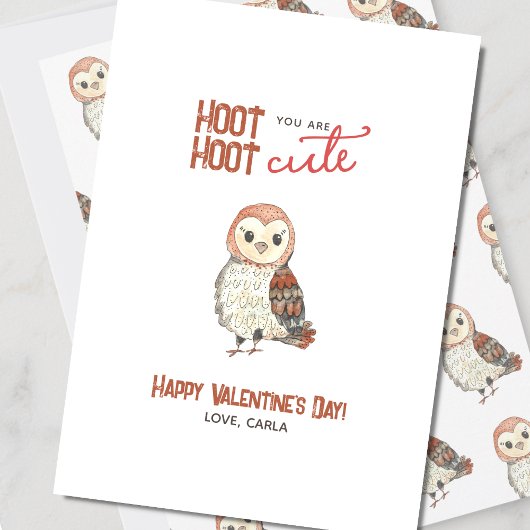 U bent Cute Owl Valentijnsdag Feestdagenkaart