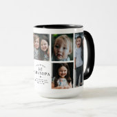 U bent de beste 7-fotocollage (opa/andere) mok (Voorkant rechts)