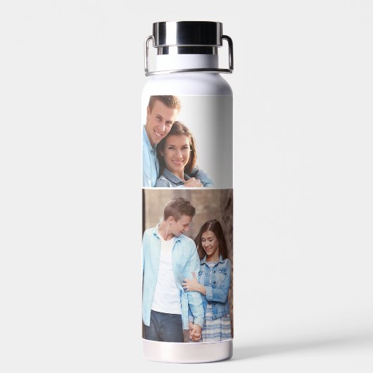 U bent de beste Custom 4 foto's herinneringen Waterfles (Achterkant)