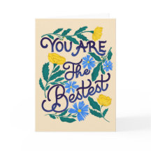 U bent de beste handgeschreven bloemstuk Dank u