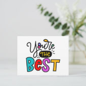 U bent de beste, met de hand geschreven briefkaart (Staand voorkant)