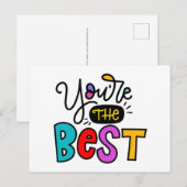 U bent de beste, met de hand geschreven briefkaart (Voorkant / Achterkant)