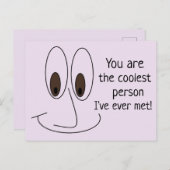 U bent de coolste persoon Fun Quote Briefkaart (Voorkant / Achterkant)
