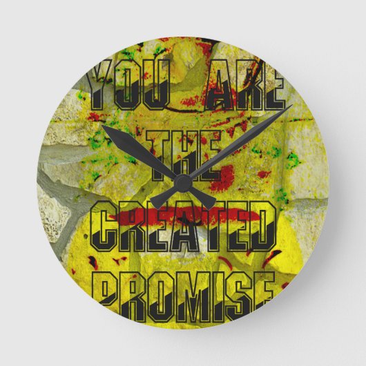 U bent de gecreeerde belofte ronde klok (Voorkant)